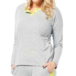 MUK LUKS French Terry Perfect Match Henley and Jogger Set